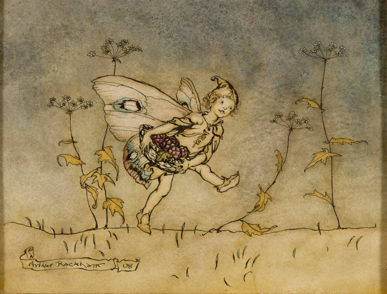 خرافية ، رسم توضيحي من "حلم ليلة منتصف الصيف" ، نشره Heinemann ، 1908 (قلم وحبر ومرحاض على ورق) بواسطة آرثر راكهام