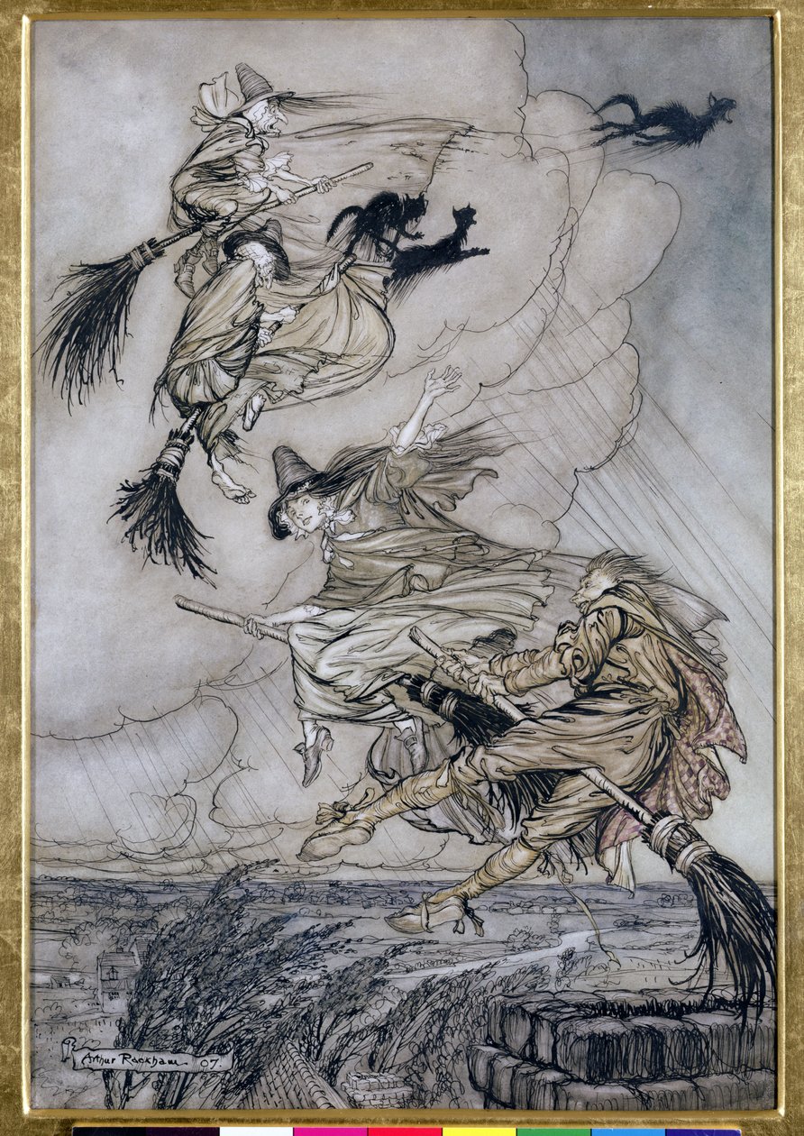 مهلا! يصل مدخنة لاس! مرحبًا بك! ، توضيح في كتاب The Ingoldsby Legends of Mirth and Marvels ، 1907 (قلم وحبر مع مرحاض على ورق) بواسطة آرثر راكهام