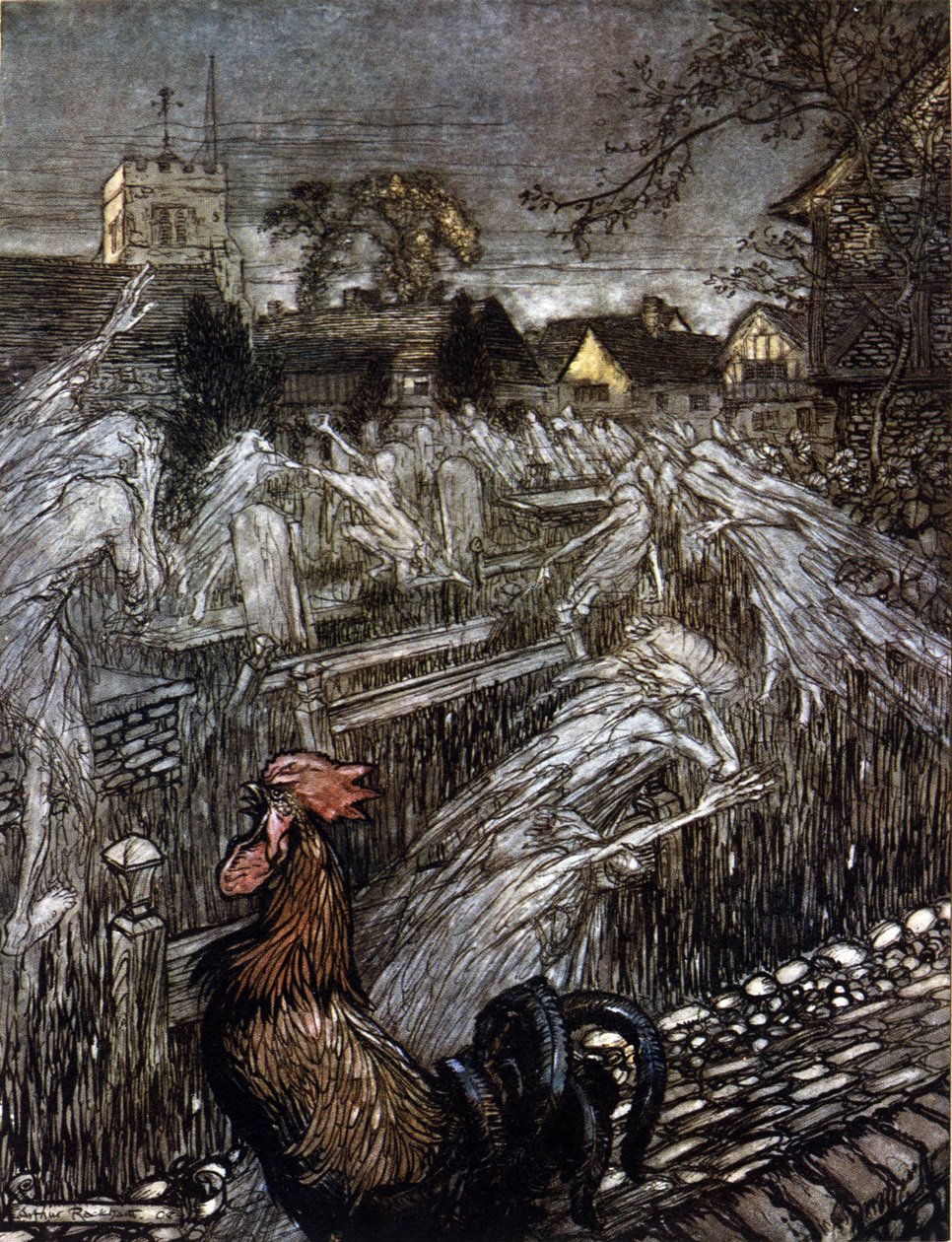 رسم إيضاحي لآرثر راكهام (1867-1939) لحلم ليلة صيفية بقلم ويليام شكسبير بواسطة آرثر راكهام
