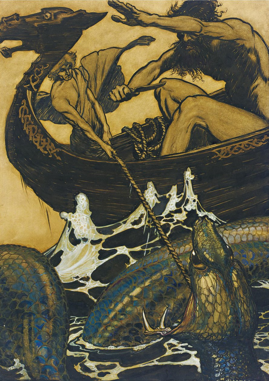 رسم توضيحي لـ The Edda بواسطة آرثر راكهام