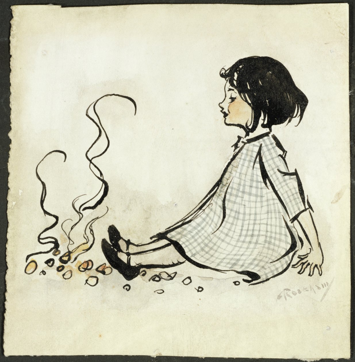 Little Polly Flinders (قلم وحبر ومرحاض على ورق) بواسطة آرثر راكهام