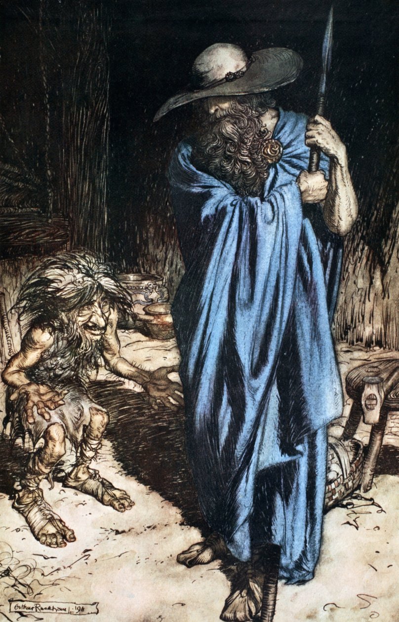 "Mime and the Wanderer" ، 1924. بواسطة آرثر راكهام