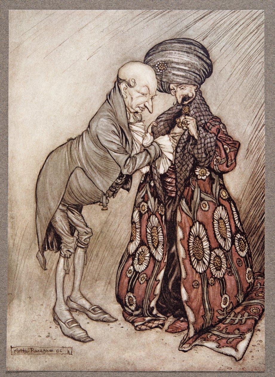 جرف رأسه الأصلع وغمغمه ، بارد ، بارد جدًا ، من بيتر بان في حدائق كينسينغتون بواسطة JM Barrie (1860 - 1937) ، حانة. 1906 بواسطة آرثر راكهام