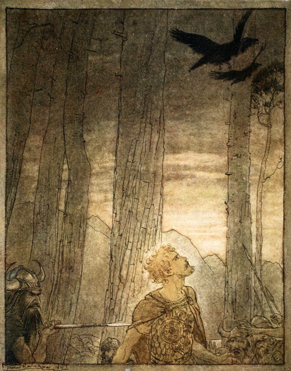 "وفاة سيغفريد" ، 1924. بواسطة آرثر راكهام