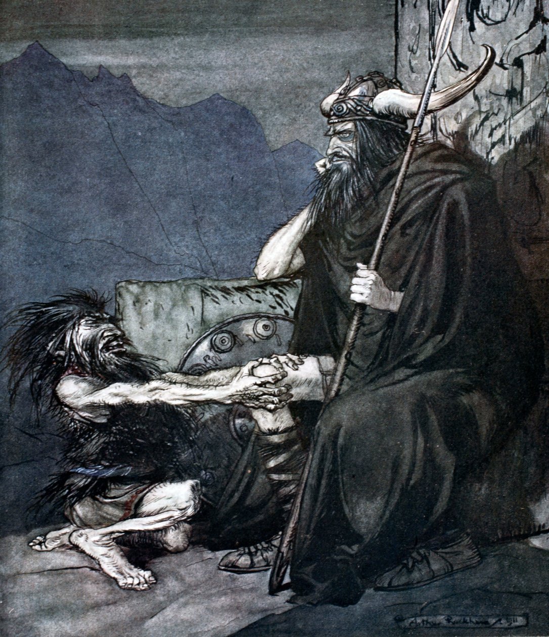 "أقسم لي ، هاغن ، ابني!" ، 1924. بواسطة آرثر راكهام