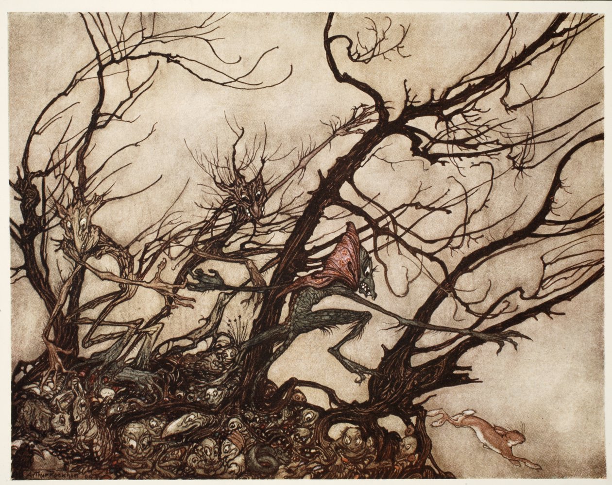 اعتبرها الهنود مسكنًا للأرواح. ، من Rip Van Winkle by Washington Irving ، حانة. 1910 بواسطة آرثر راكهام