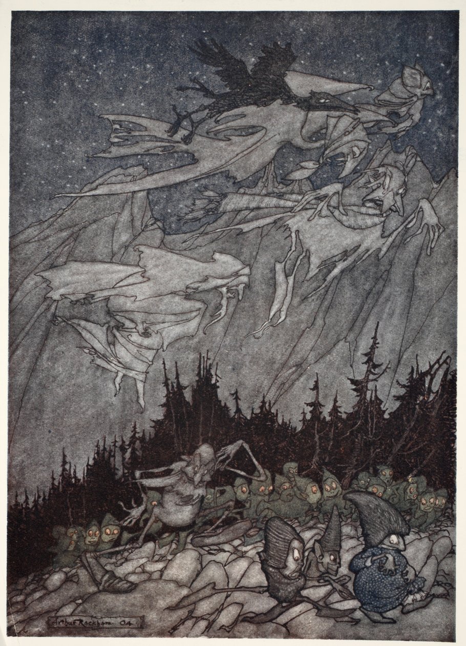 لطالما كانت كائنات غريبة تطارد جبال Kaatskill. ، من Rip Van Winkle بواسطة Washington Irving ، حانة. 1910 بواسطة آرثر راكهام