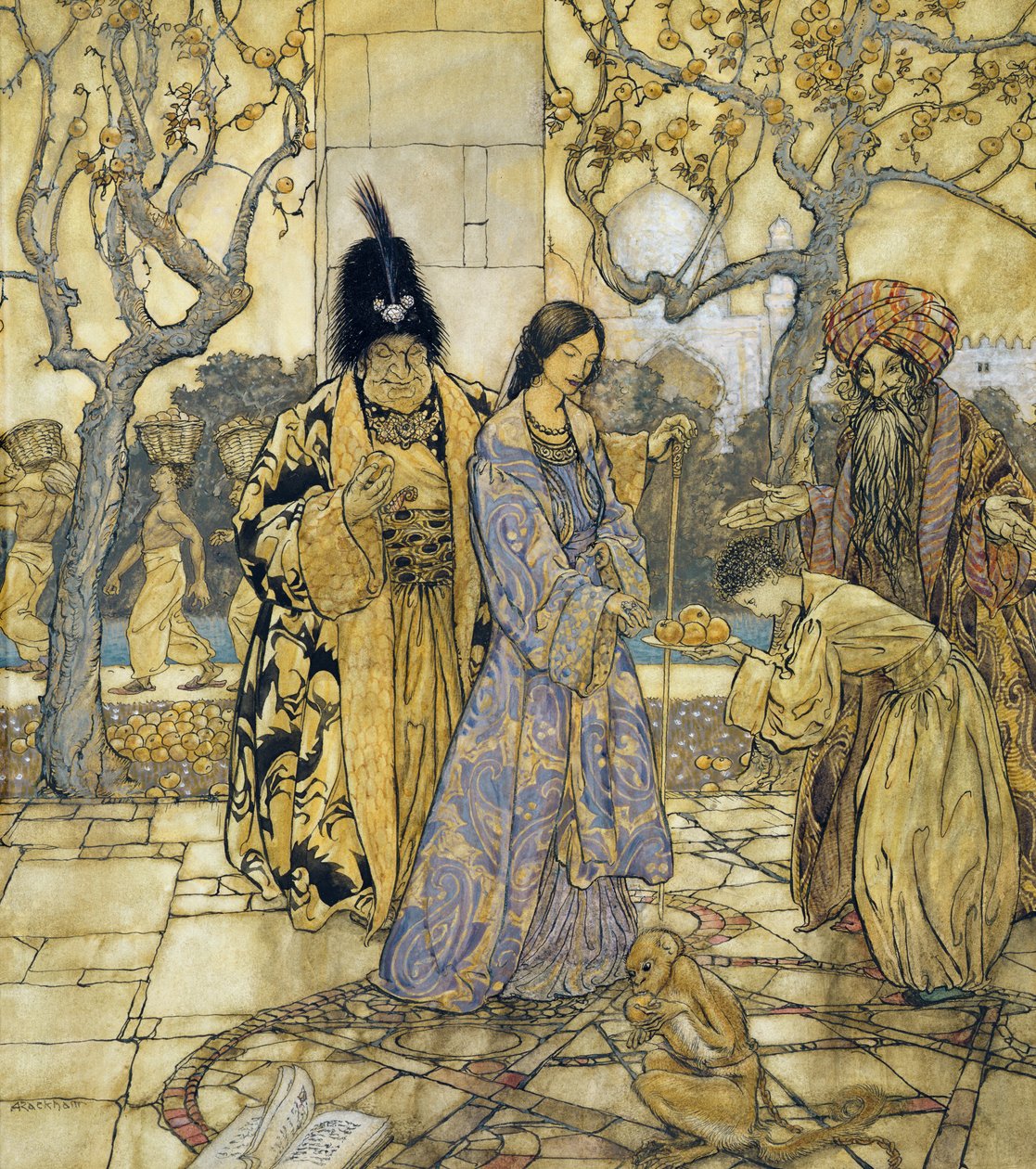 حصادوا لأحمد أحمد ، 1917 (مرحاض بالقلم والحبر على الورق) بواسطة آرثر راكهام