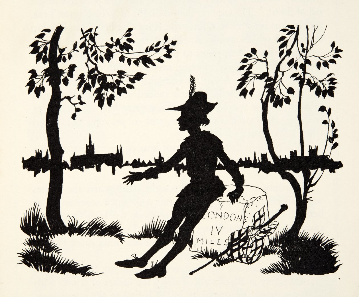 بدوره مرة أخرى Whittingon ، Thorice Lord Mayor of London ، من The Arthur Rackham Fairy Book ، حانة. 1933 بواسطة آرثر راكهام