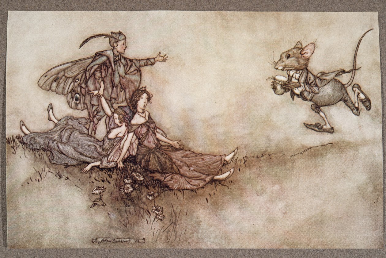 عصير Wallflower جيد لإحياء الراقصين الذين يسقطون على الأرض في نوبة ، من Peter Pan في حدائق Kensington بواسطة JM Barrie (1860 - 1937) ، الحانة. 1906 بواسطة آرثر راكهام