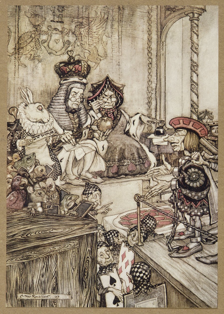 من سرق الفطائر؟ من مغامرات أليس في بلاد العجائب ، بقلم لويس كارول ، حانة. 1907 (لون ليثو) بواسطة آرثر راكهام
