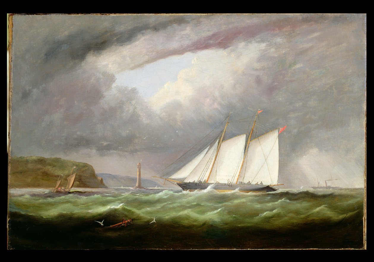 يخت Schooner &39;Esmeralda&39; في طرق Alderney قبالة Cap le Hague ، 1861 بواسطة آرثر ويلينجتون فاولز