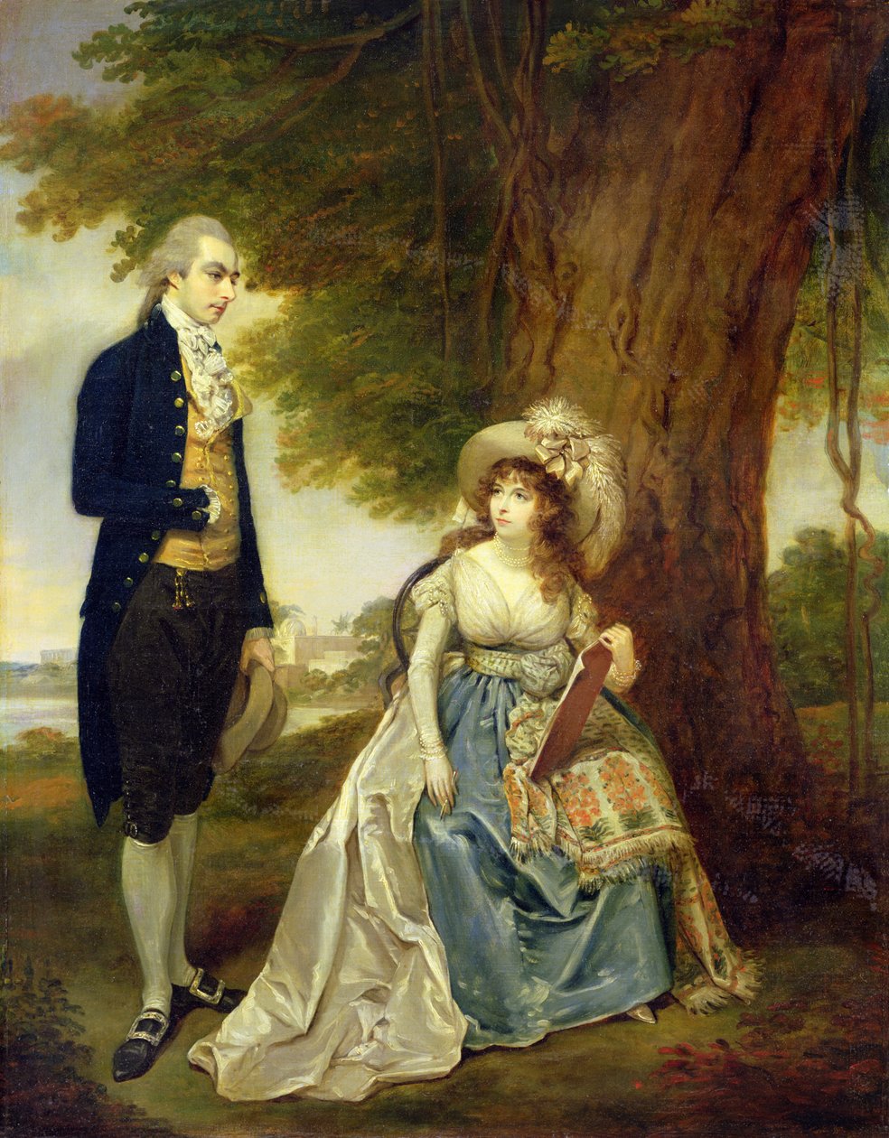 السيد والسيدة فريزر ، 1785-90 (زيت على قماش) بواسطة آرثر ويليام ديفيس