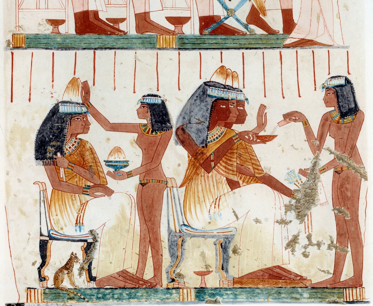 استقبال. صورة طبق الأصل لمقبرة اثنين من النحاتين في طيبة، عصر أمنوفيس الثاني، 1450-1425 ق.م. بواسطة فنان غير معروف