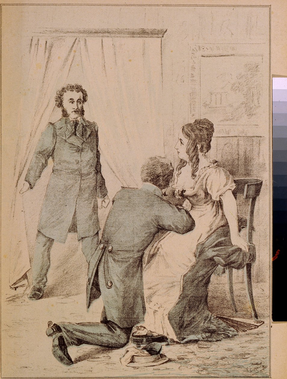 ألكسندر بوشكين (1799-1837) (ليثو) بواسطة فنان غير معروف