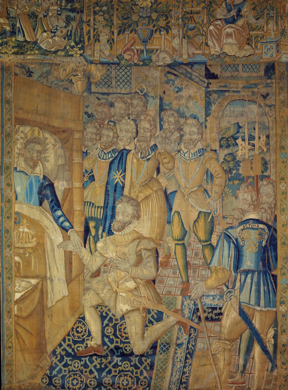 الملك هنري الثالث (1551-1589) الملك هنري الثالث (1551-1589) على فراش الموت، اغتاله الراهب جاك كليمنت في 1/08/1589 بواسطة فنان غير معروف