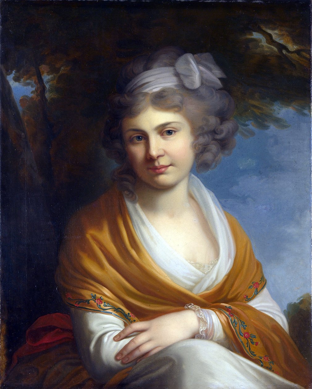 بورتريه للكونتيسة ناتاليا ألكسندروفنا سوفوروفا (1775-1844)، متزوجة من الكونت نيكولاي زوبوف (زيت على قماش) بواسطة فنان غير معروف