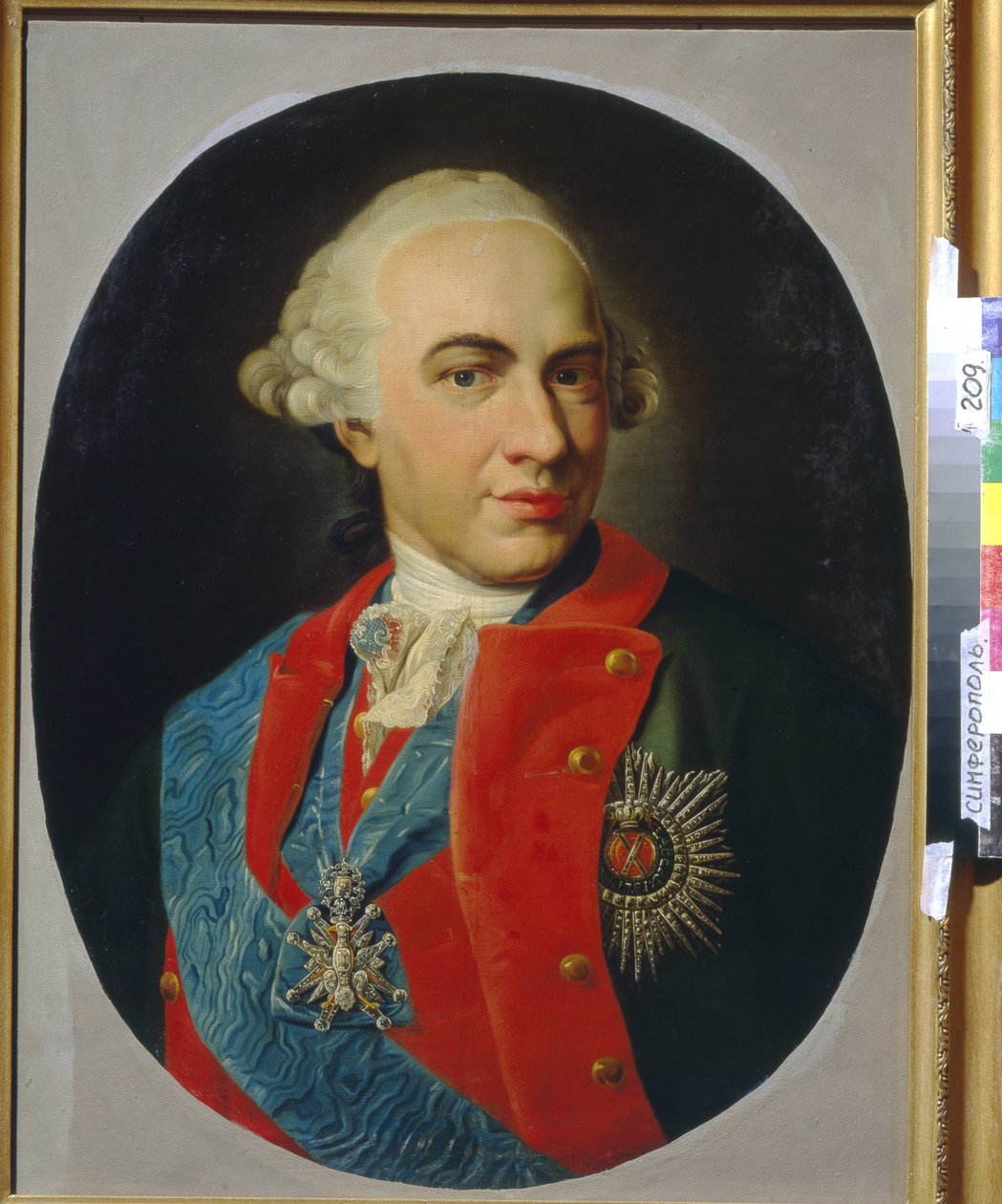 بورتريه للكونت كيريل رازوموفسكي (1728-1803) (زيت على قماش) بواسطة فنان غير معروف