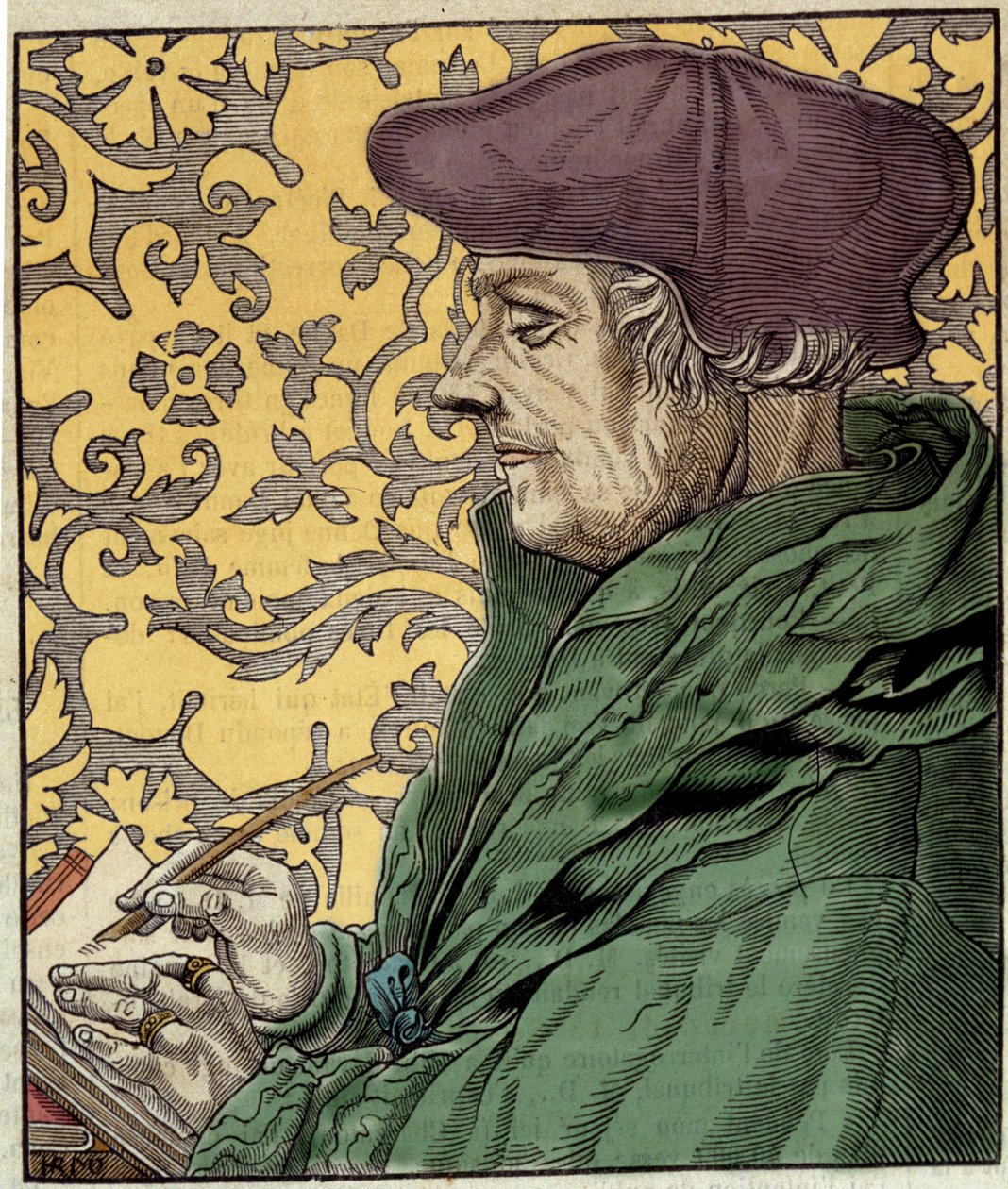 صورة شخصية لديدييه إراسمي (إراسموس روتردام) (1469 - 1536)، عالم إنساني هولندي. بواسطة فنان غير معروف