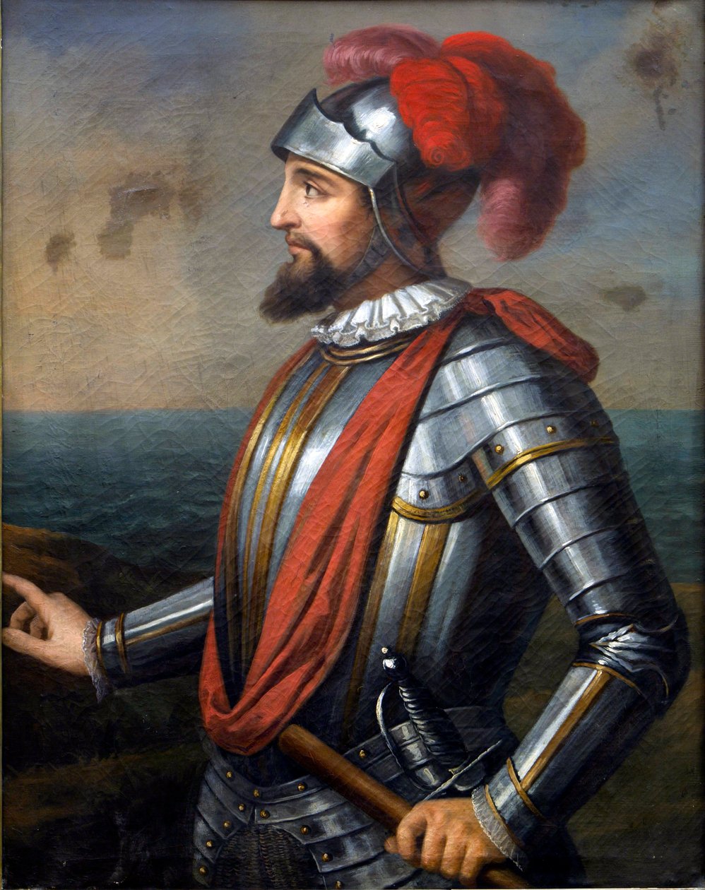 بورتريه لفاسكو نونيز دي بالبوا، الفاتح الإسباني (1475-1517) - فاسكو نونيز دي بالبوا (زيت على قماش) بواسطة فنان غير معروف