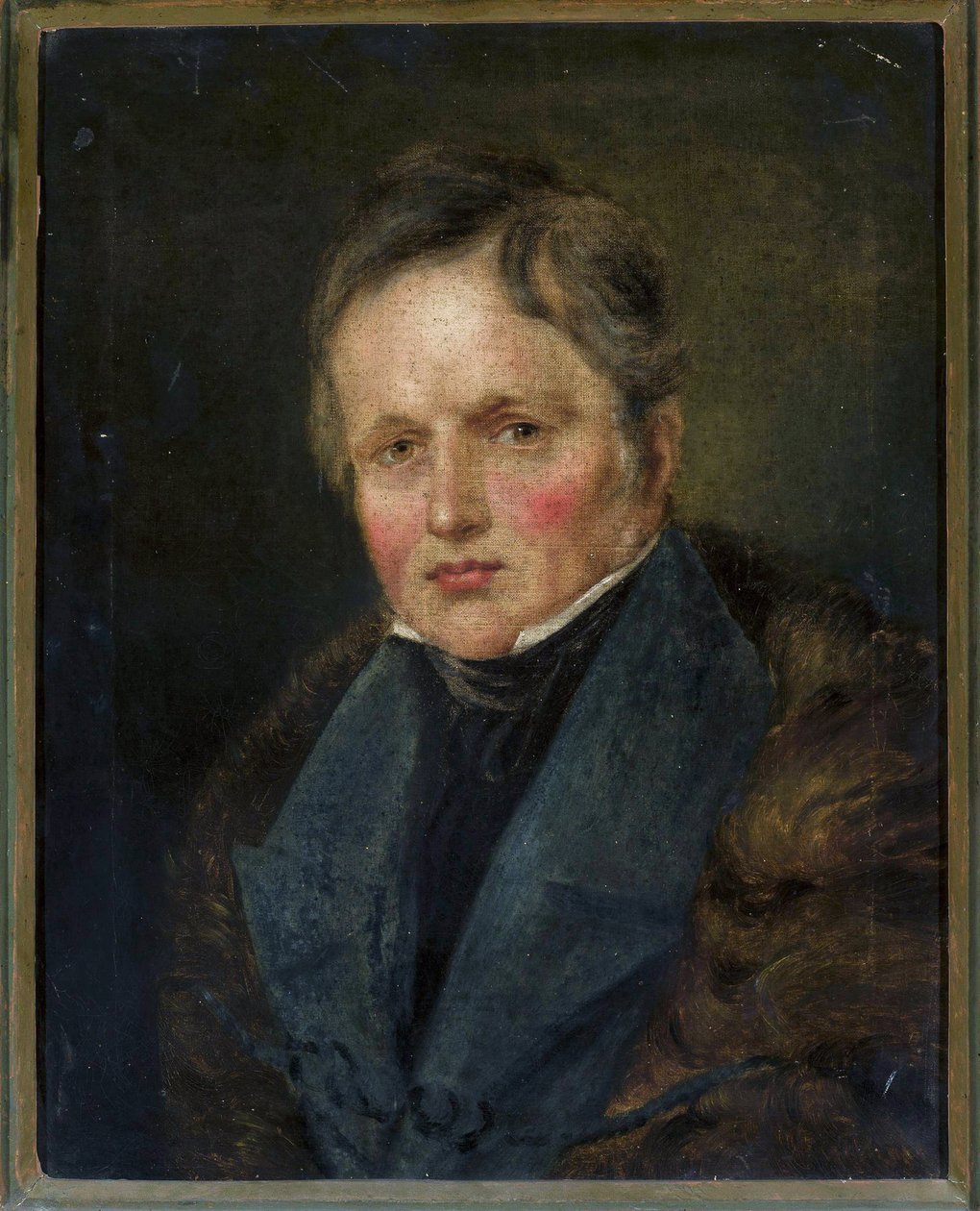 بورتريه للشاعر إيفان أندريه إيفيتش كريلوف (1769-1844) (لوحة زيتية على قماش) بواسطة فنان غير معروف