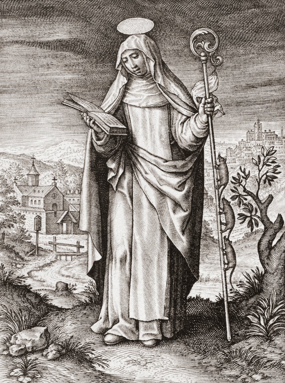 القديسة جيرترود نيفيلس بواسطة فنان غير معروف