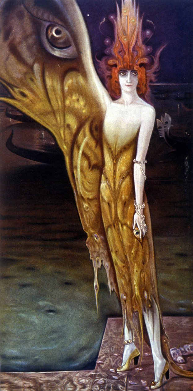 صورة للماركيزا (ماركيز) لويزا كاساتي (1881-1957) ، رسمها أرتورو مارتيني (1885-1947) في عام 1912. بواسطة ارتورو مارتيني
