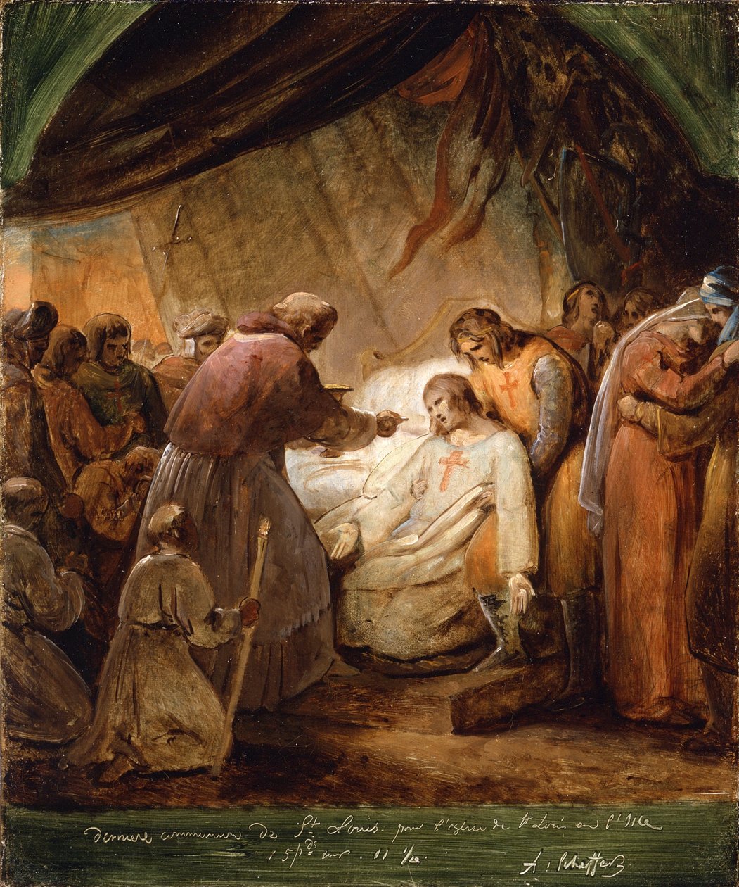 المناولة الأخيرة لسانت لويس ، 1823 بواسطة آري شيفر