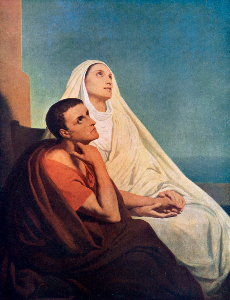 القديس أوغسطين مع والدته سانت مونيكا ، 1855 1926. بواسطة آري شيفر