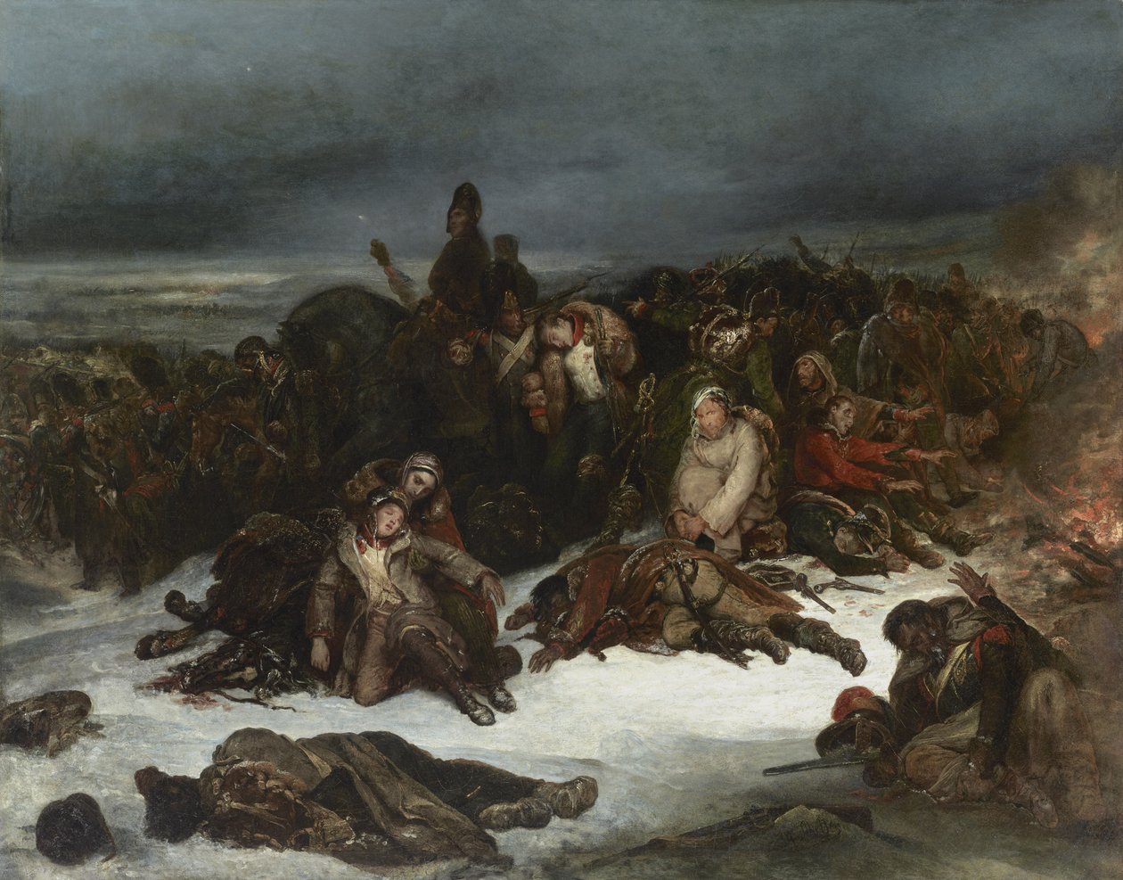 انسحاب جيش نابليون من روسيا عام 1812 بواسطة آري شيفر