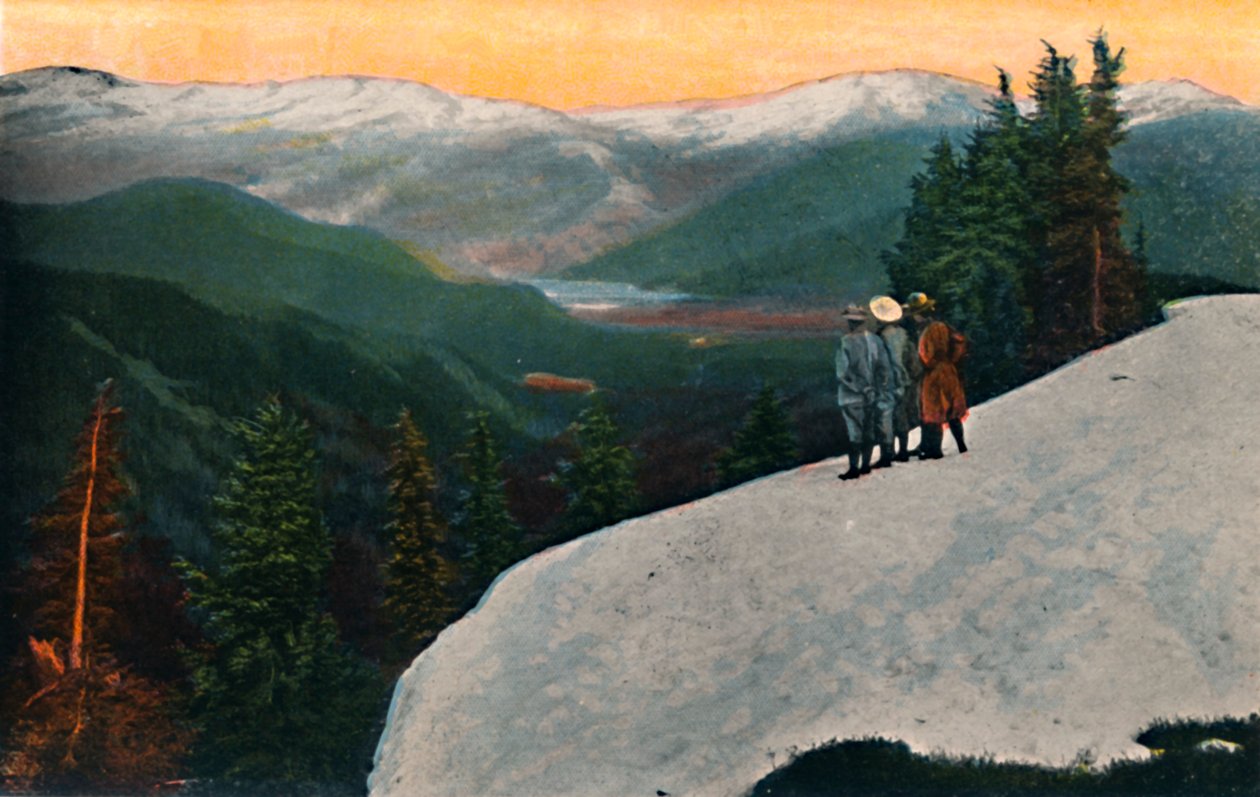 ينظر إلى الأسفل من جبل رينييه ، c1916 بواسطة Asahel Curtis