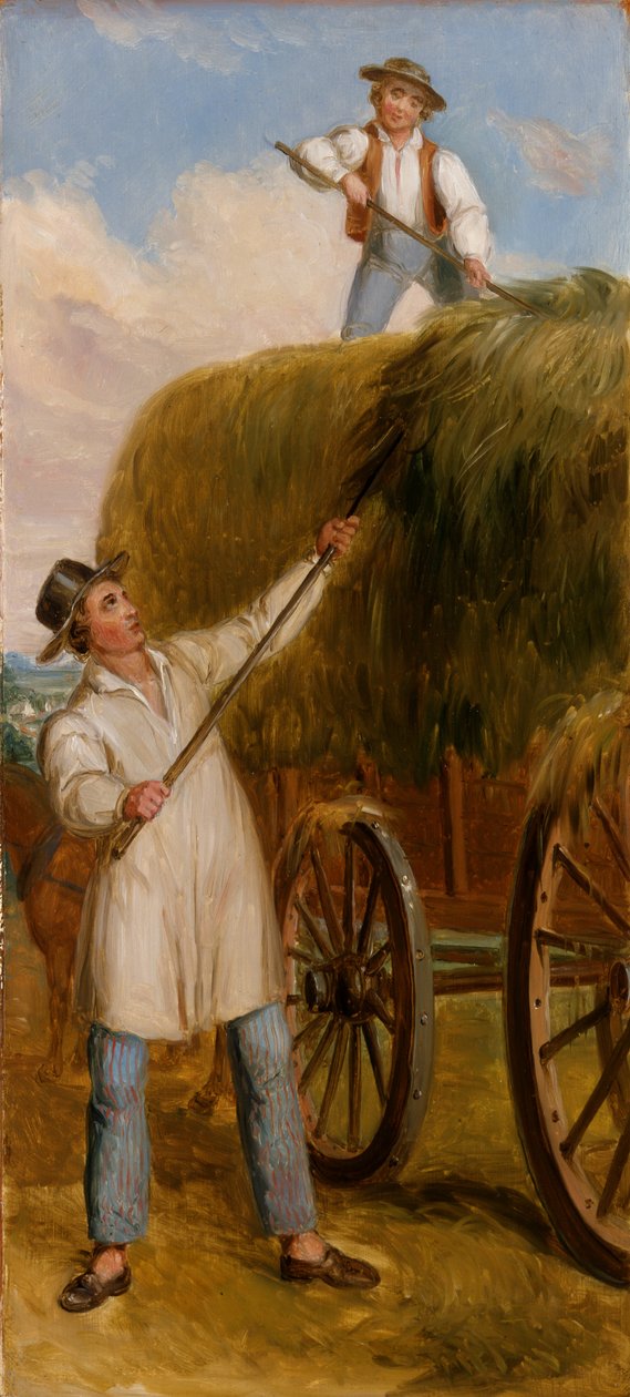 Haying Scene ، 1836 (زيت على لوح خشبي) بواسطة آشر براون دوراند