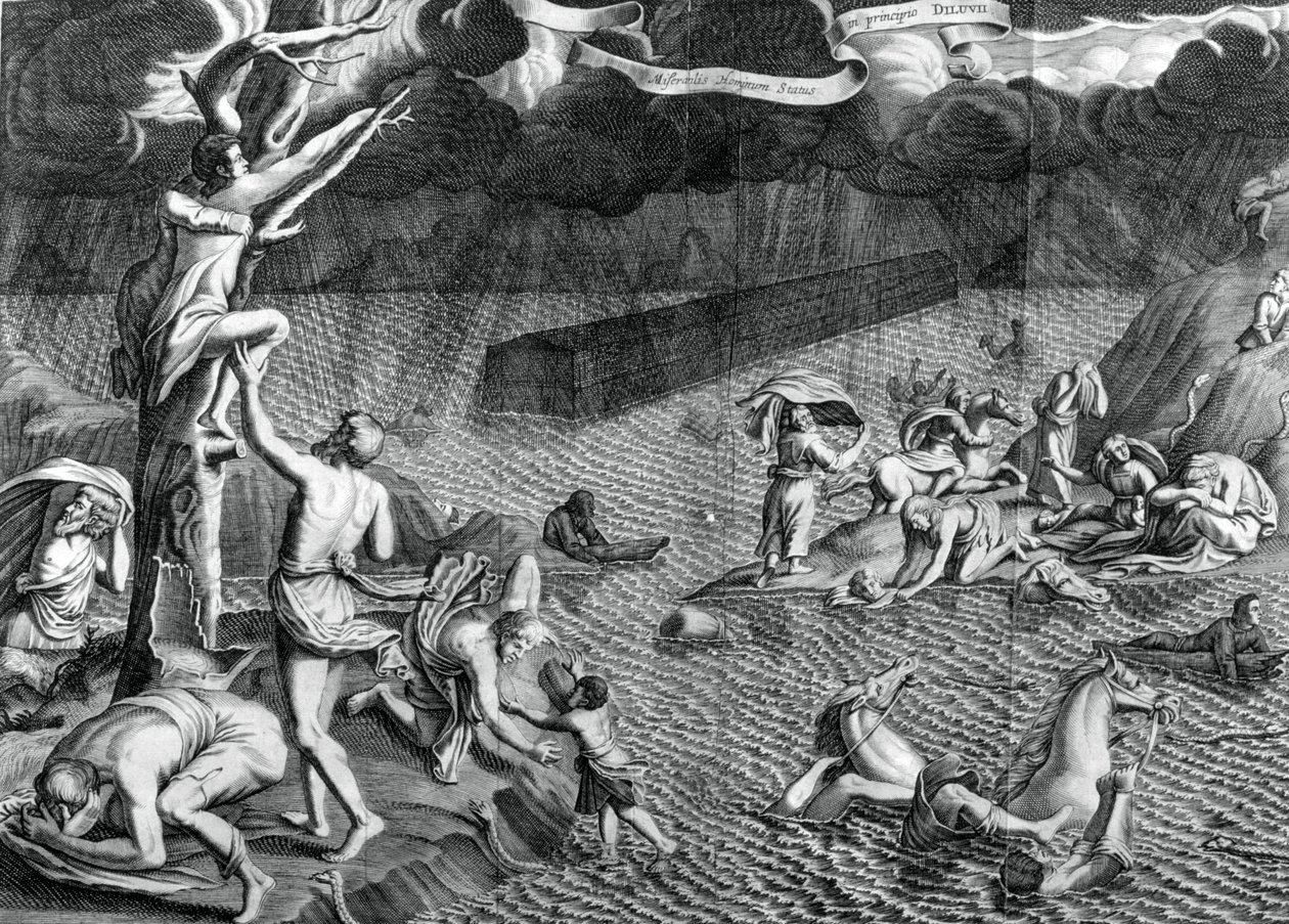 مشهد من الطوفان ، 1675 بواسطة أثناسيوس كيرشر