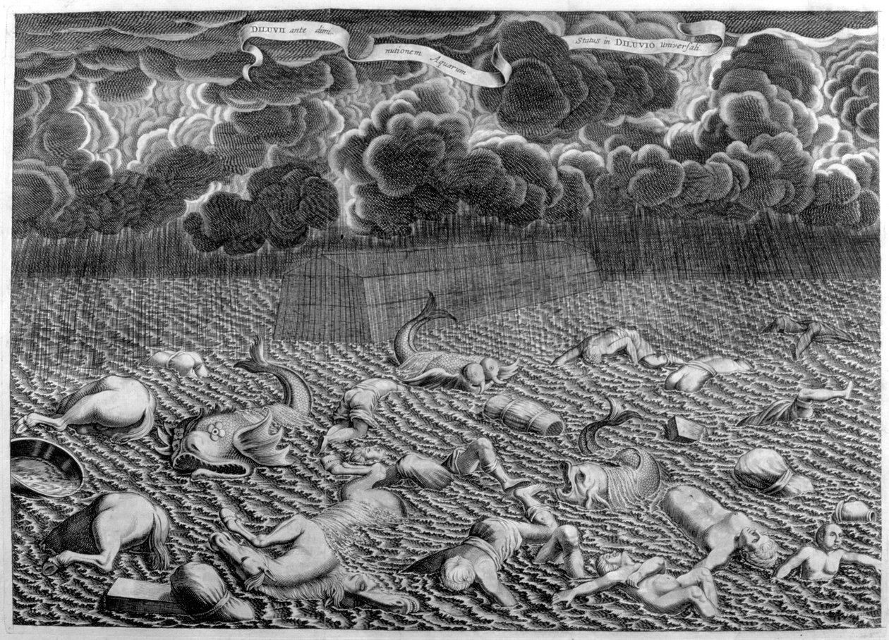 مشهد من الطوفان ، 1675 بواسطة أثناسيوس كيرشر