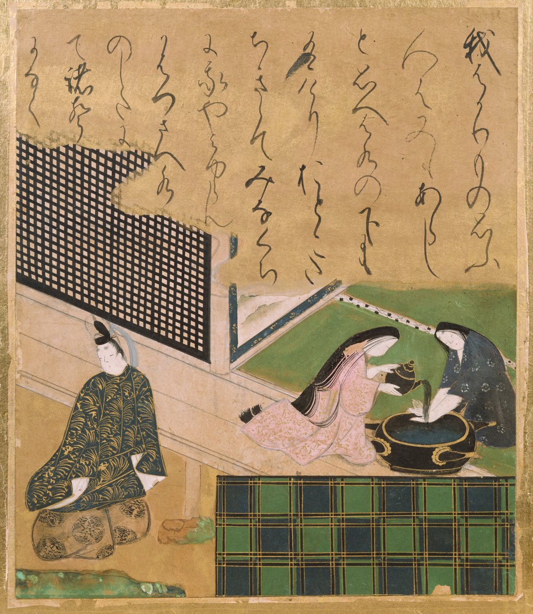 مرآة المياه Ise Monogatari Shikishi " بواسطة Tawaraya Sotatsu