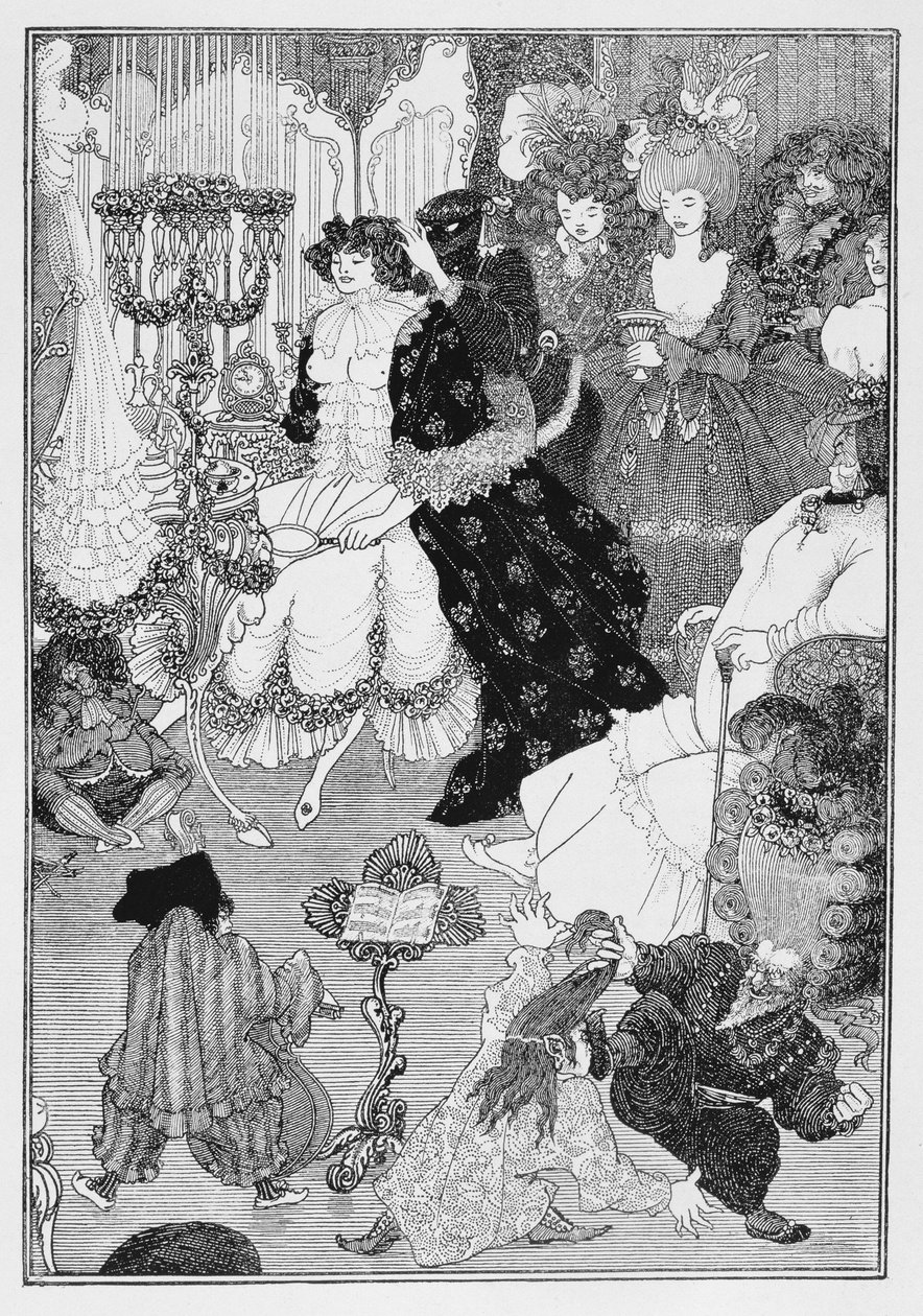رسم توضيحي ، ربما من معركة Beaux and the Belles ، c.1896 بواسطة اوبري بيردسلي