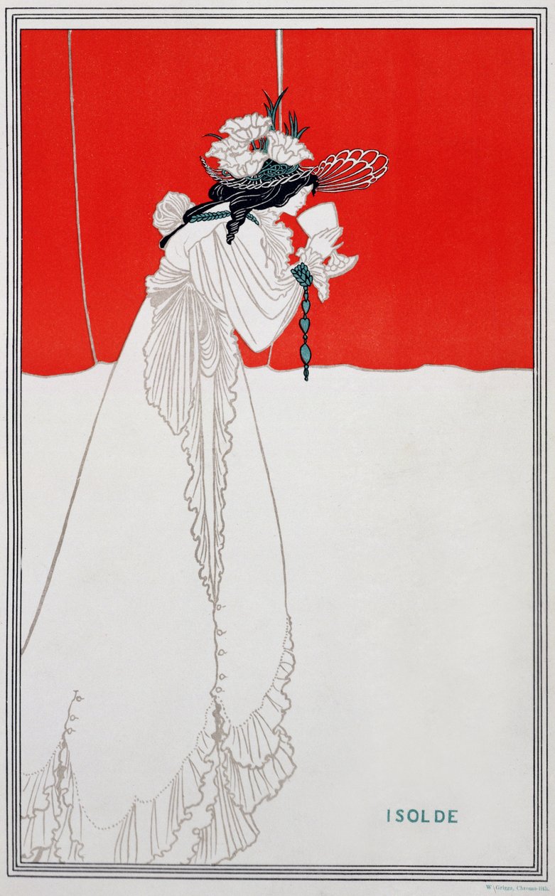 Isolde ، رسم توضيحي من "الاستوديو" ، 1895 بواسطة اوبري بيردسلي