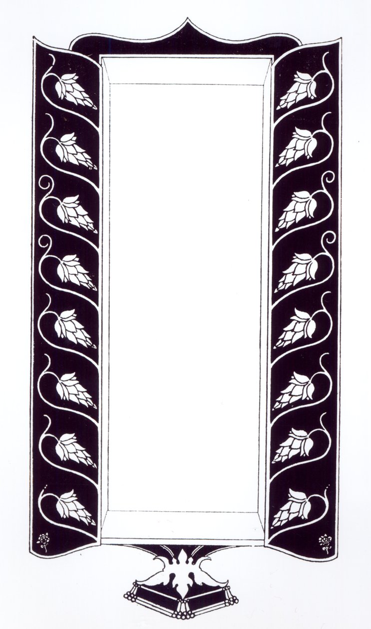 تصميم عزر ، ربما من "Le Morte d&39;Arthur" ، c.1833-34 بواسطة اوبري بيردسلي