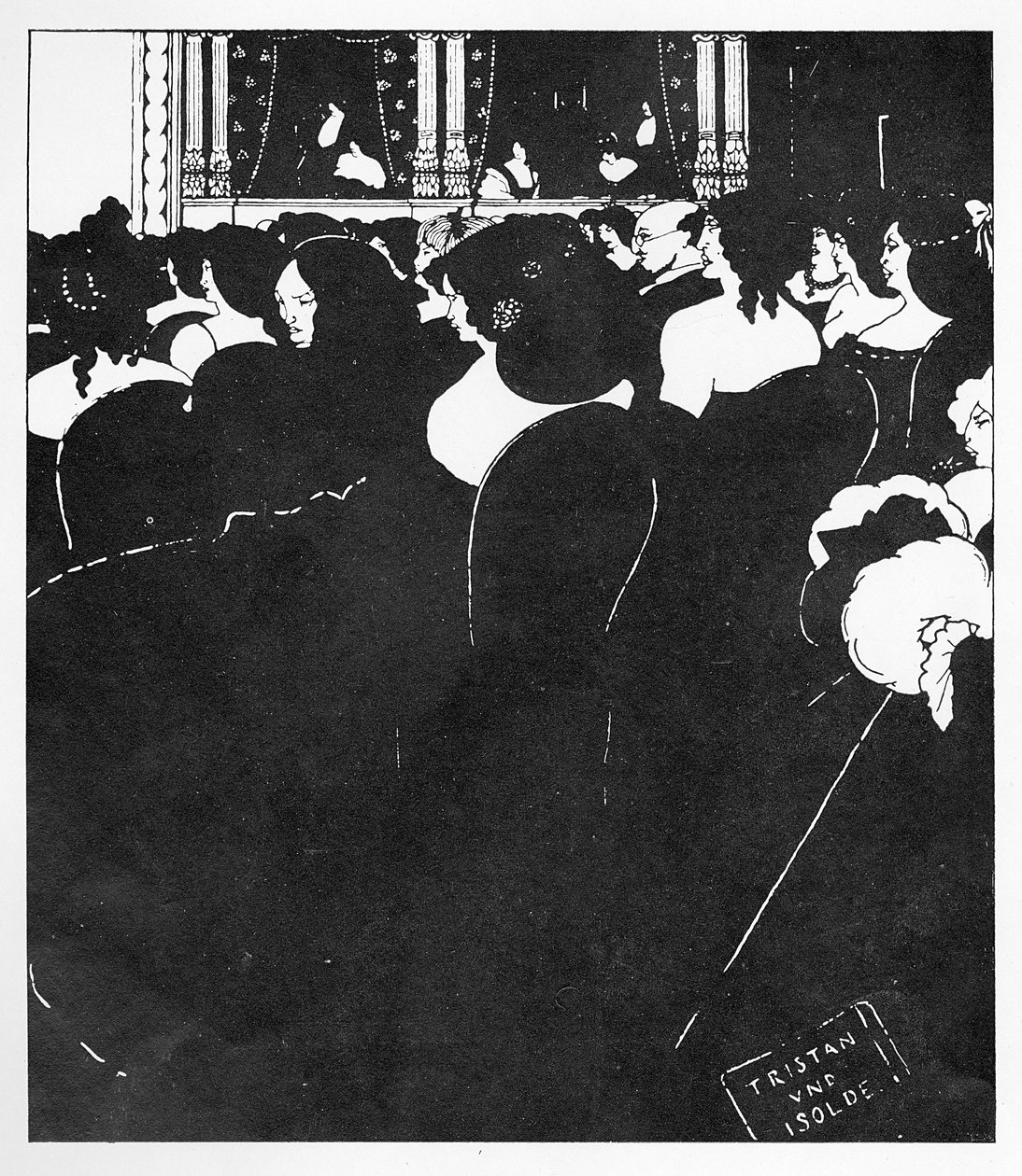 ال Wagnerites ، رسم توضيحي من "الكتاب الأصفر" ، 1894 بواسطة اوبري بيردسلي