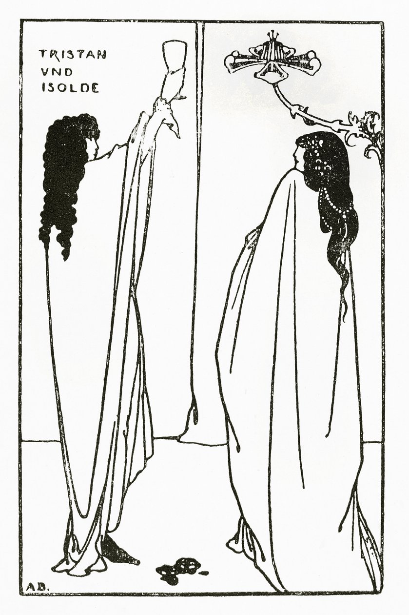 تكرار لـ Tristan und Isolde ، توضيح من "The Savoy" ، 1896 بواسطة اوبري بيردسلي