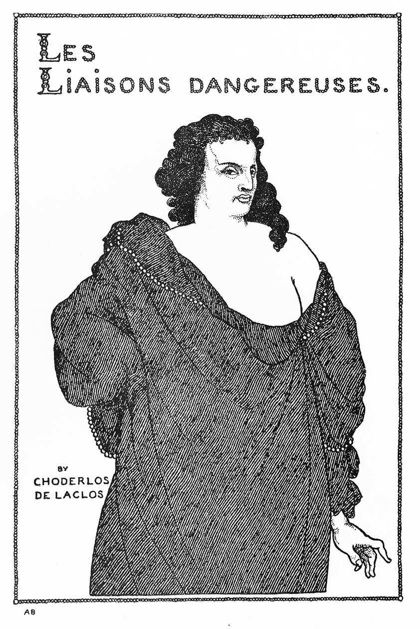 الكونت فالمونت ، صورة عن "Les Liasons Dangereuses" بقلم بيير تشولديروس دي لاكلوس ، 1896 بواسطة اوبري بيردسلي