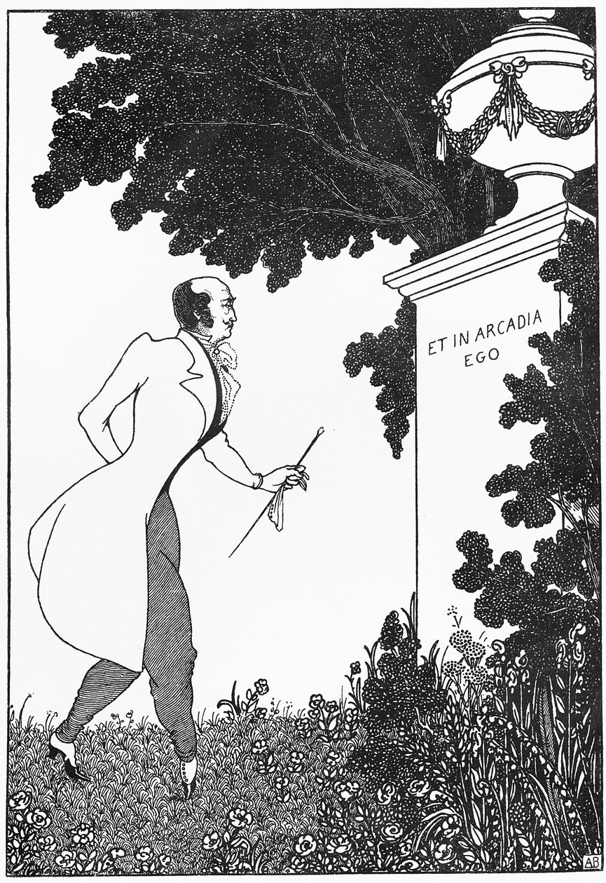 Et in Arcadio Ego ، رسم توضيحي من &39;The Savoy&39; ، 1896 بواسطة اوبري بيردسلي