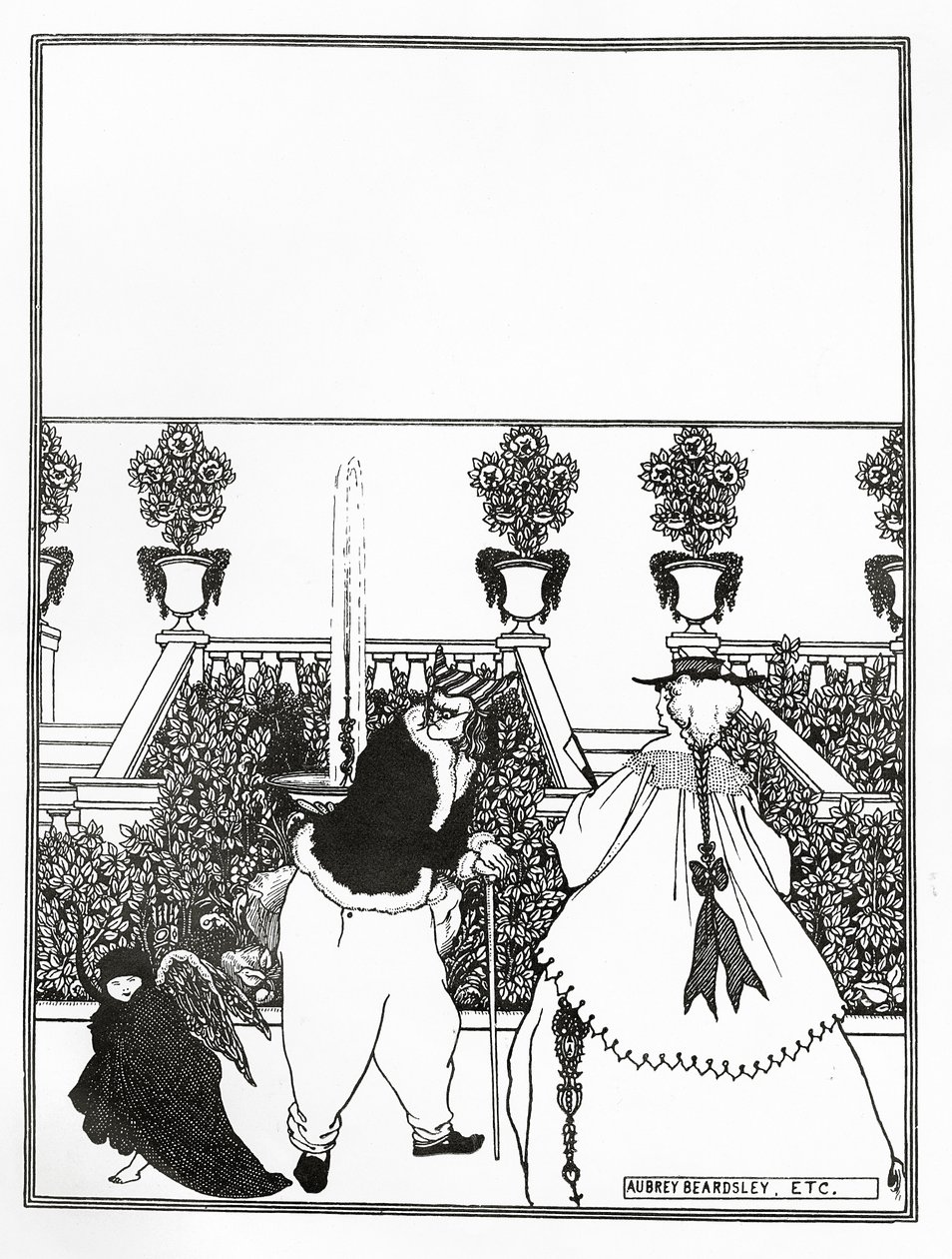 تصميم الغلاف الأمامي لـ &39;The Savoy&39; ، 1896 بواسطة اوبري بيردسلي