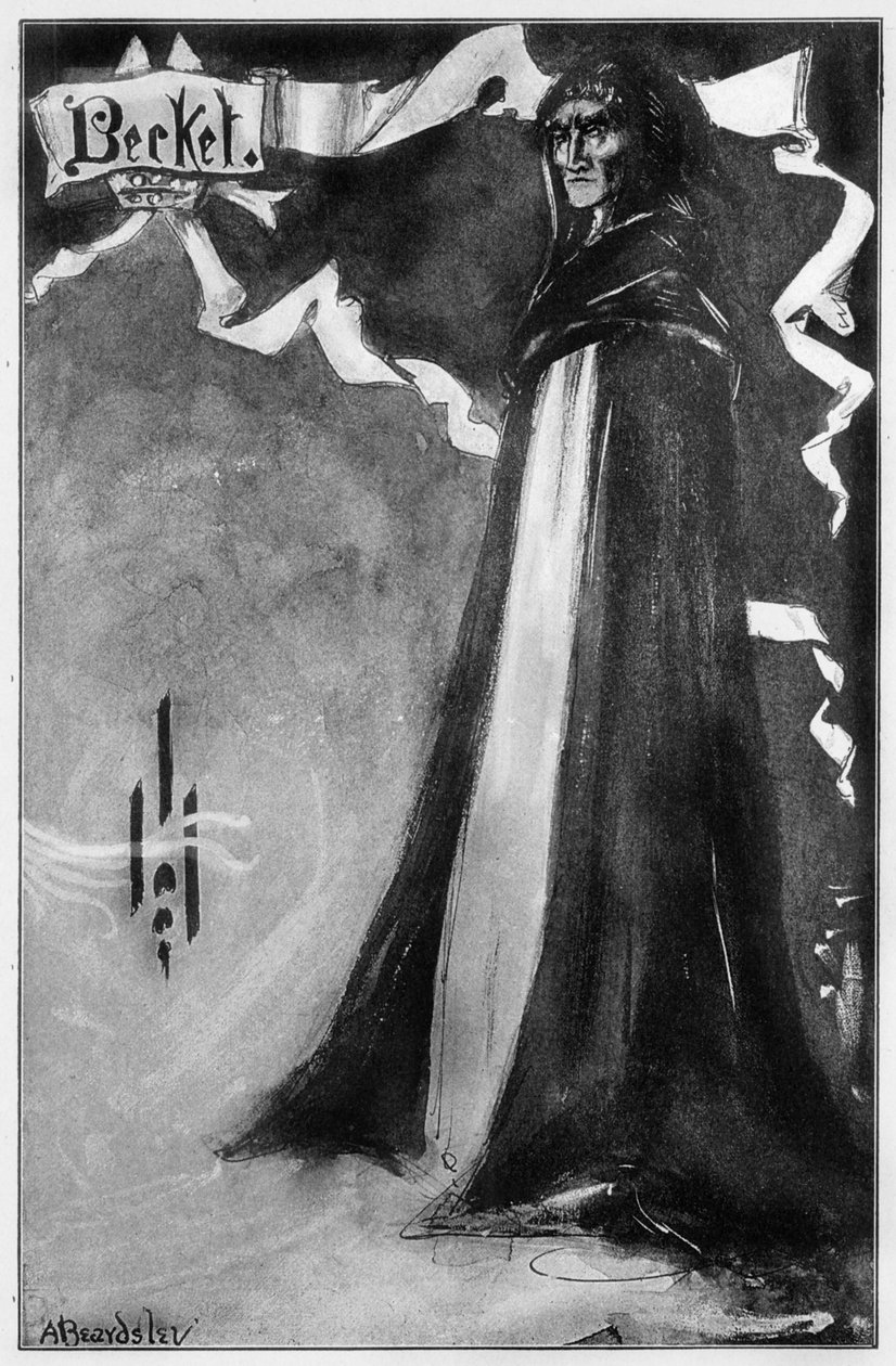 هنري ايرفينغ كـ "Becket" في مسرح Lyceum ، لندن ، في الدراما الشعرية "Becket" التي كتبها تينيسون ، 1893 بواسطة اوبري بيردسلي