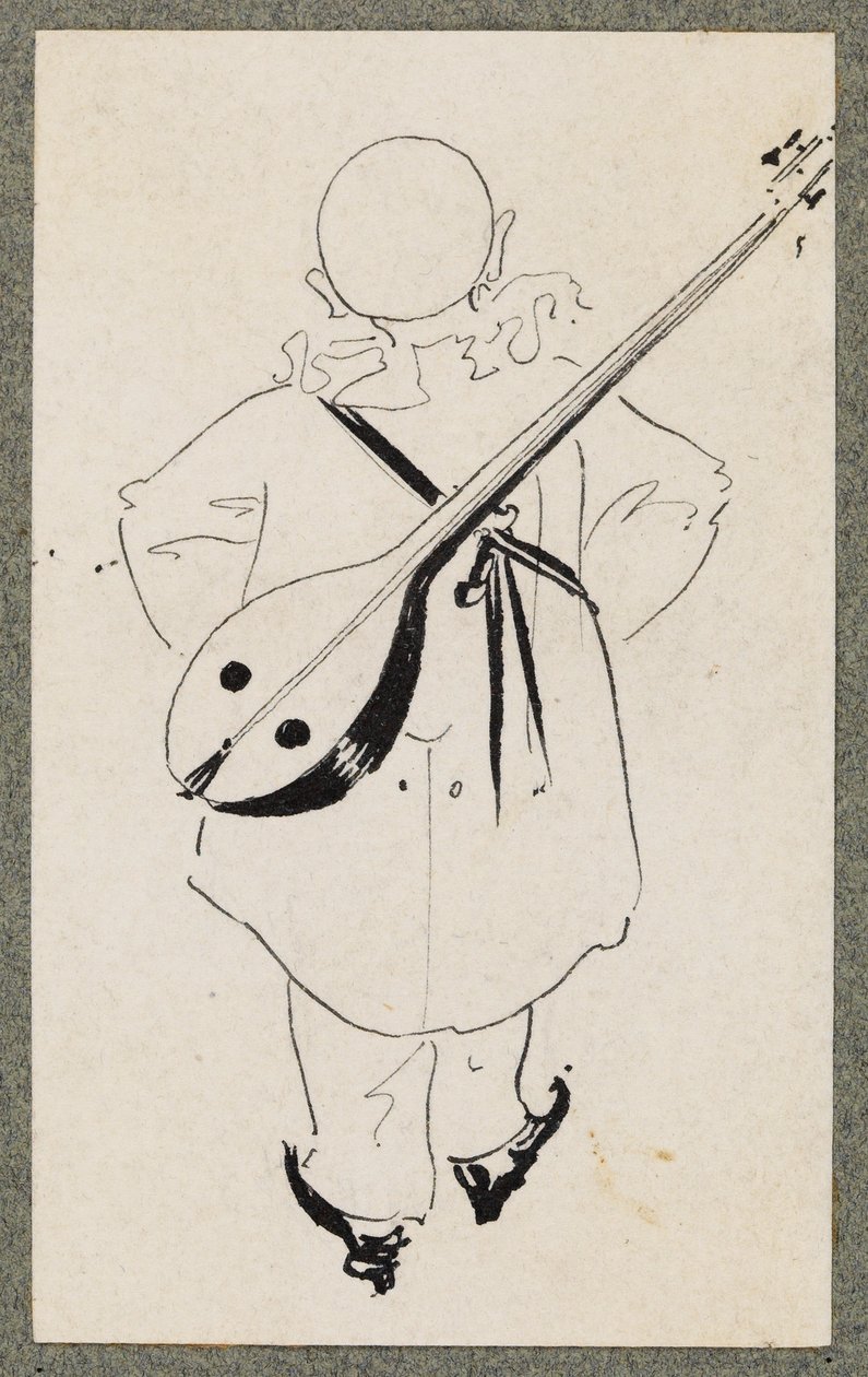 Pierrot مع مندولين ، 1894 بواسطة اوبري بيردسلي