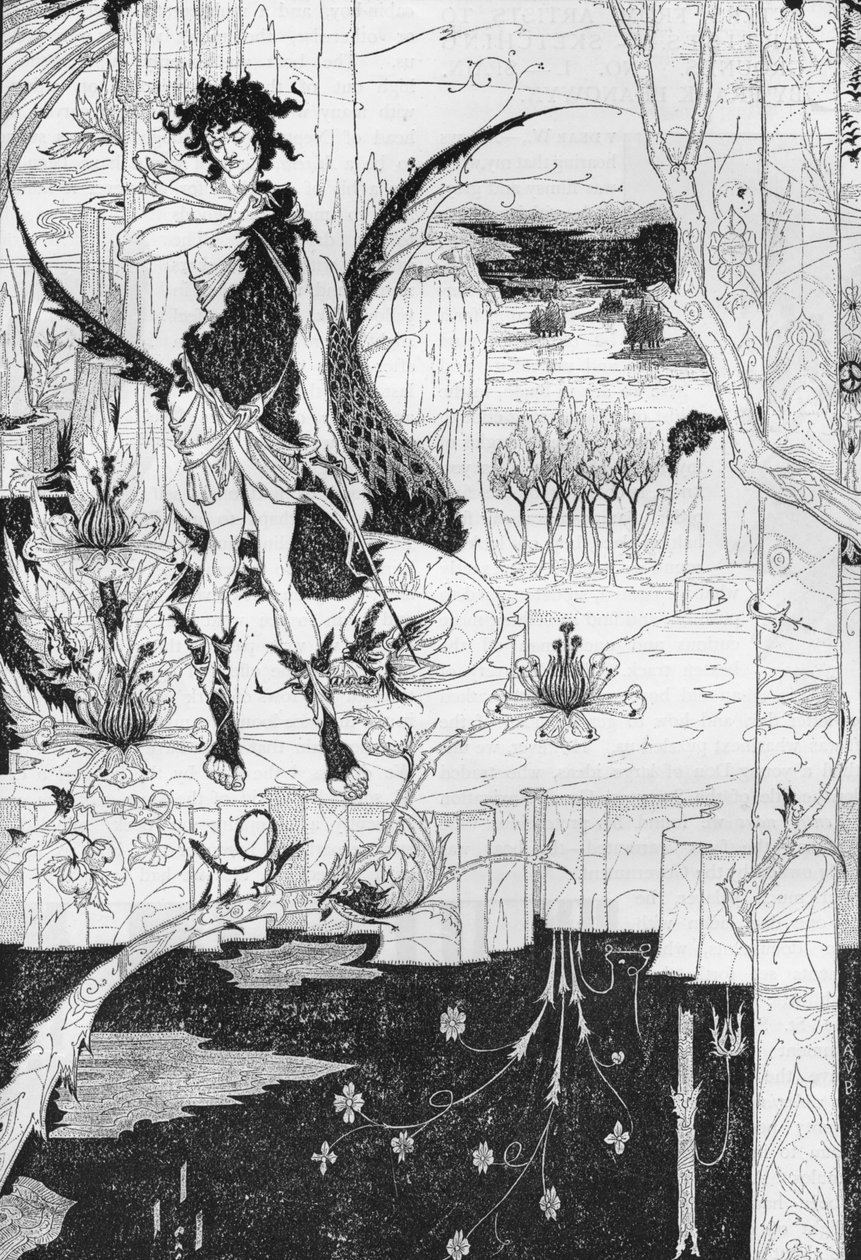 Siegfried ، القانون الثاني ، c1893 بواسطة اوبري بيردسلي