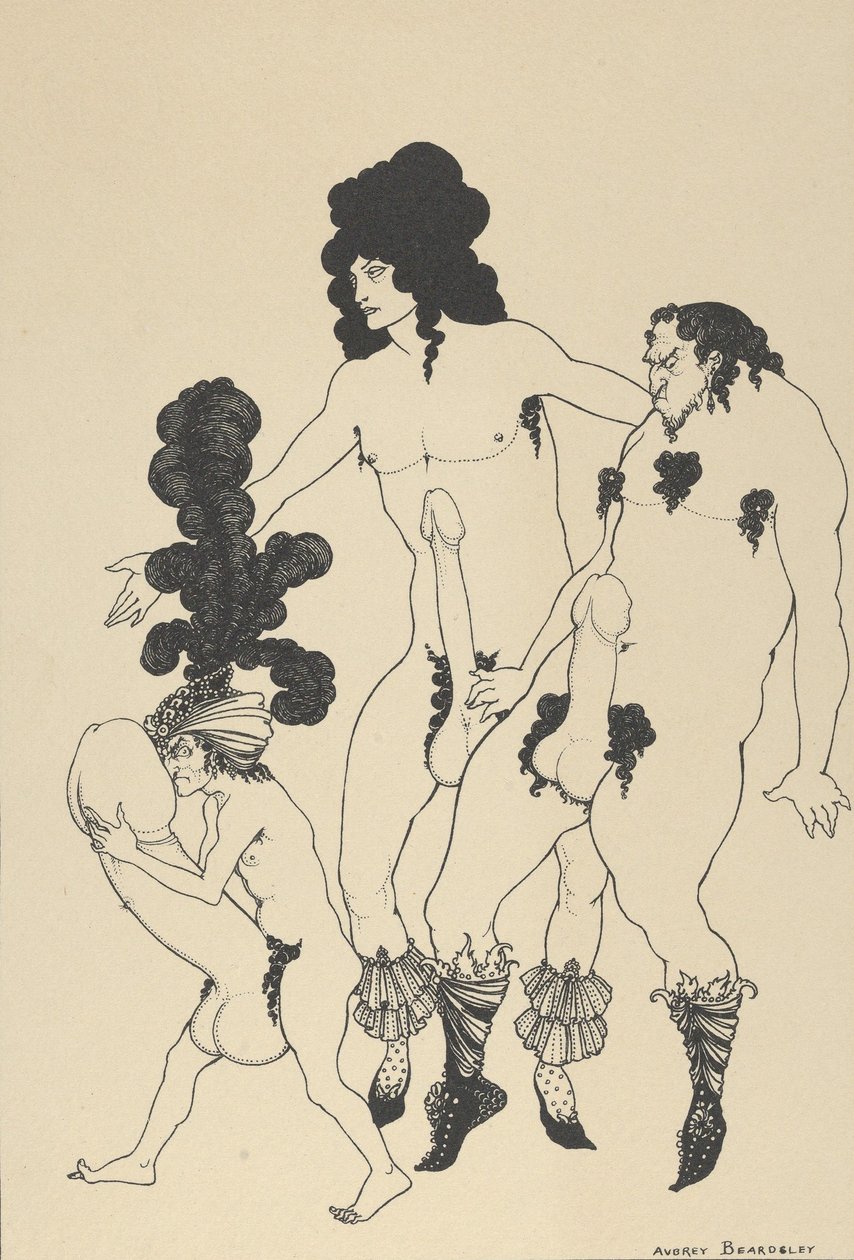 سفراء Lacedemonian ، لـ Lysistrata of Aristophanes ، كاليفورنيا. 1926. بواسطة اوبري بيردسلي