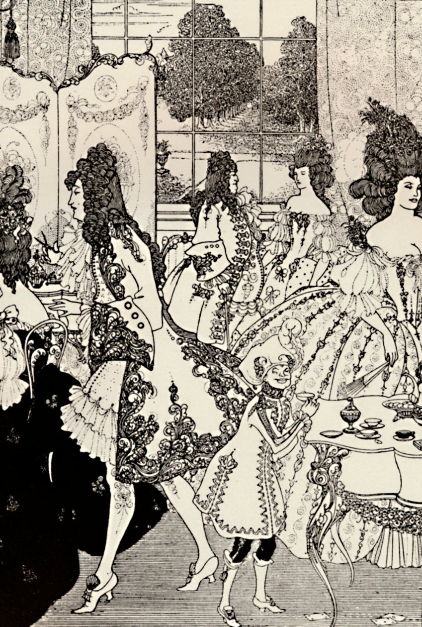 اغتصاب القفل. ألكسندر بوب. رسم بالقلم ، 1896 ، 1923 بواسطة اوبري بيردسلي