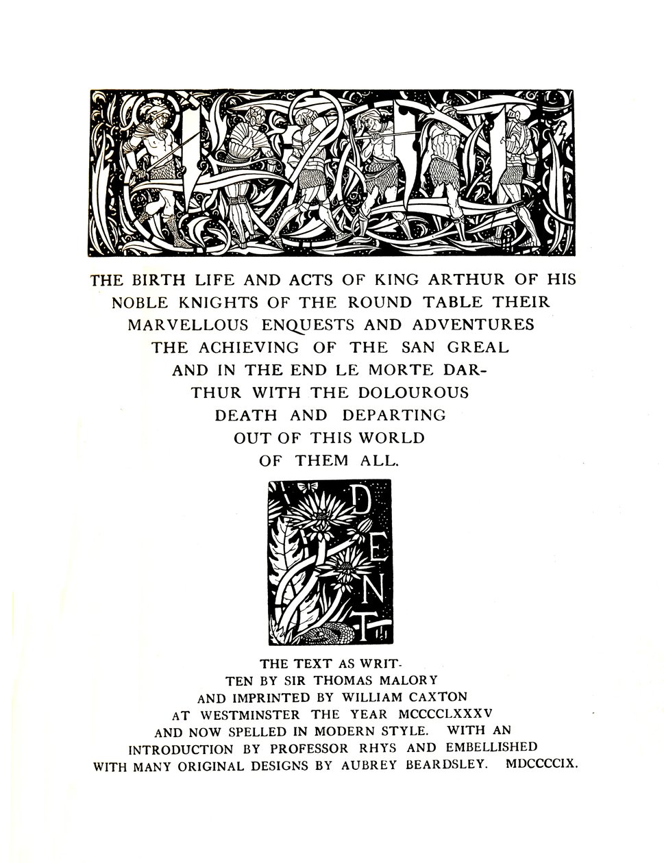 صفحة العنوان صممه أوبري بيردسلي للسيدات JM Dent and Sons Ltd، 1909، 1914. بواسطة اوبري بيردسلي
