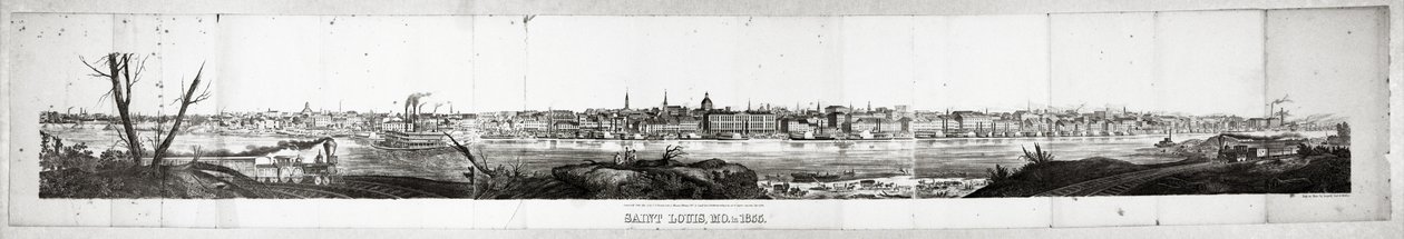 سانت لويس ، ميزوري. عام 1855 بواسطة أغسطس جاست أند كومباني